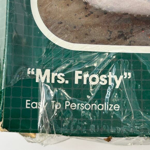 Bucilla Felt Applique Stocking Kit Mrs Frosty 20536 17" VTG Unopened - Picture 4 of 8